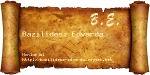 Bazilidesz Edvarda névjegykártya